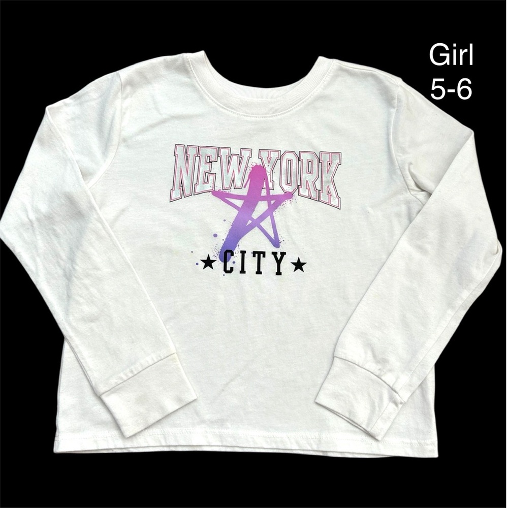 New York City White Kids Shirt Size 5-6